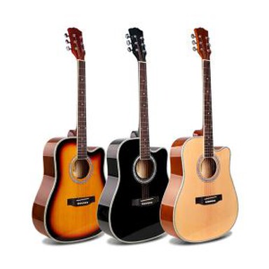 Sou entènèt jwèt Linden Wood Acoustic Guitar